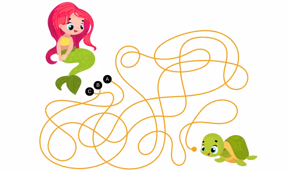 LABYRINT-QUIZ FOR BØRN # 1 10